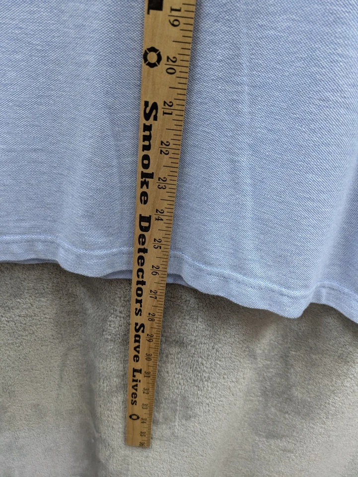 Мужская рубашка поло большой синий 100 хлопок - Изображение 3 из 4