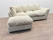 Harry Left-Hand Fabric Corner Sofa – Stone (Beige)