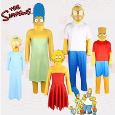 The Simpsons Costume Anime Bart Lisa Marge Homer Simpsons Cosplay Adult Kids New