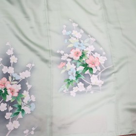 Japanese Vintage Kimono Tsukesage Silk Floral Made in Japan eb-1998