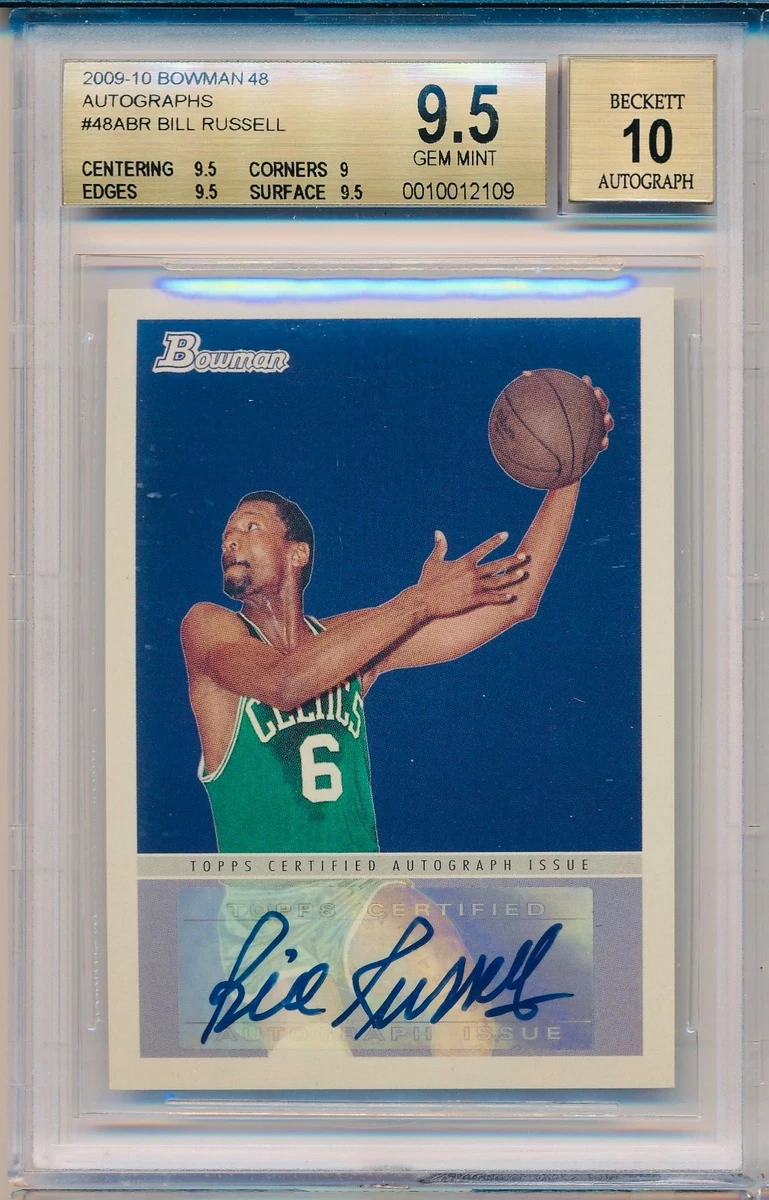 その他 topps bowman Bill Russell auto card Topps Bill Russell Basketball Autographed Sports Trading Cards
