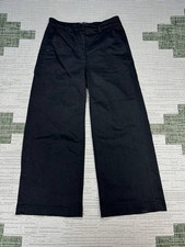 Everlane Cropped Wide Leg Pants Womens 6 Blac...