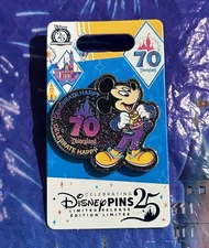Disneyland 70th Anniversary Cast Member Exclusive Mickey Pin LIMITED RELEASE