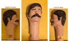 Custom moustache replacement head for Marx Johnny West figures repair S