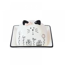 Cute Cat Butter Dish with Lid