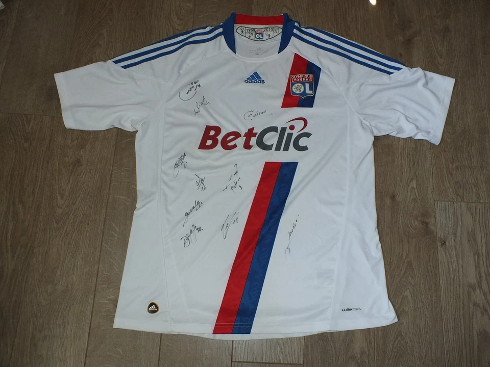 !! Maillot foot ancien vintage OL LYON Taille XL signé Envoi GRATUIT !! - Photo 1/4