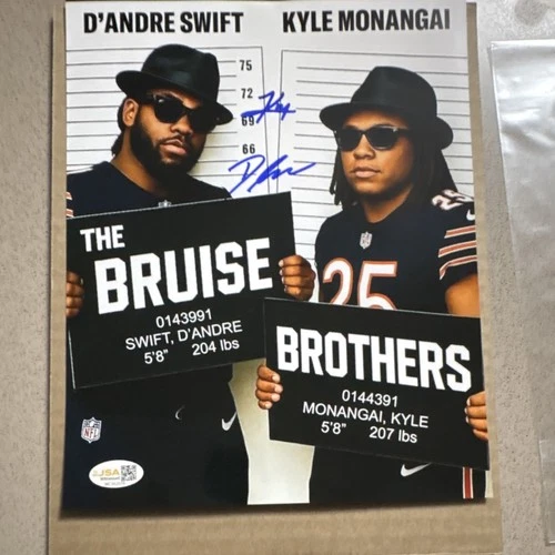 D'Andre Swift & Kyle Monangai Bears Autographed Photo 'Bruise Brothers' JSA
