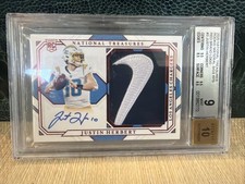 2020 National Treasures Rookie Patch Auto 1/2 Justin Herbert Rare Nike Logo RPA
