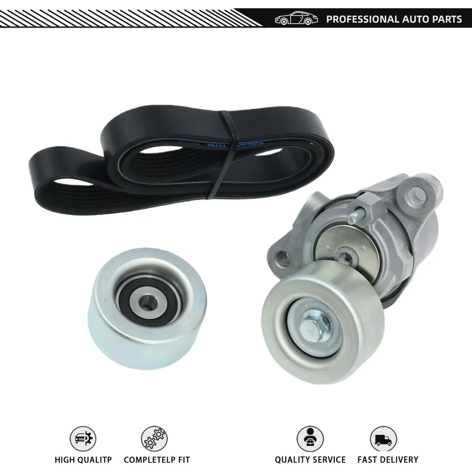 3PCS Serpentine Belt Drive Component Kit for 2017-22 Toyota Highlander 3.5 V6 - Image 2 of 4