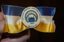 RARE ANTIQUE 1917 UCT UNITED COMMERCIAL TRAVELERS  PIN  CELLULOID HARTFORD CT.