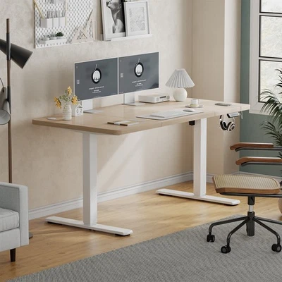 GUNJI Höhenverstellbarer Stehtisch, Home-Office-Sitz-Steh-Tisch mit USB-Ladeanschluss