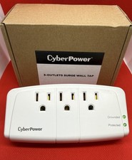 CyberPower CSB300W Essential Surge Protector, 15A 125V, 3 Outlets, Wall Tap