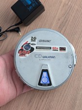 Sony D-EJ01 Walkman Portable CD Player w/ AC-E455D Power Adapter Tested Working