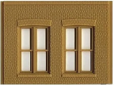 Design-Preservation Double Window Wall - O Scale Model Railroad Building