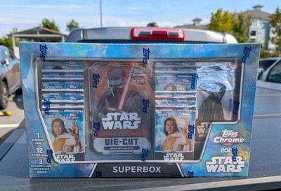 2025 Topps Chrome Star Wars Super Box Costco Exclusive Trading