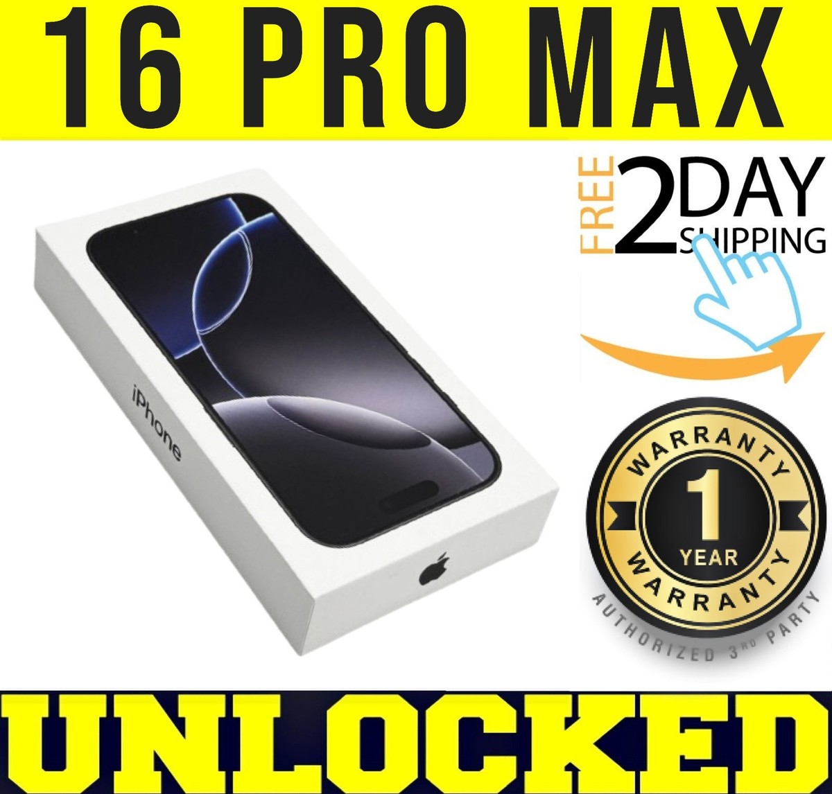 Apple iPhone 16 Pro Max - 256 GB - Black Titanium (Unlocked) for