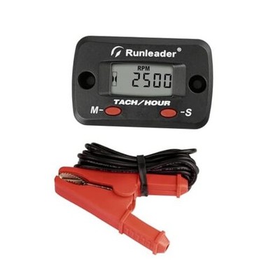  LCD Hour Meter Tachometer with Alligator Clip,Maintenance Reminder for Lawn 