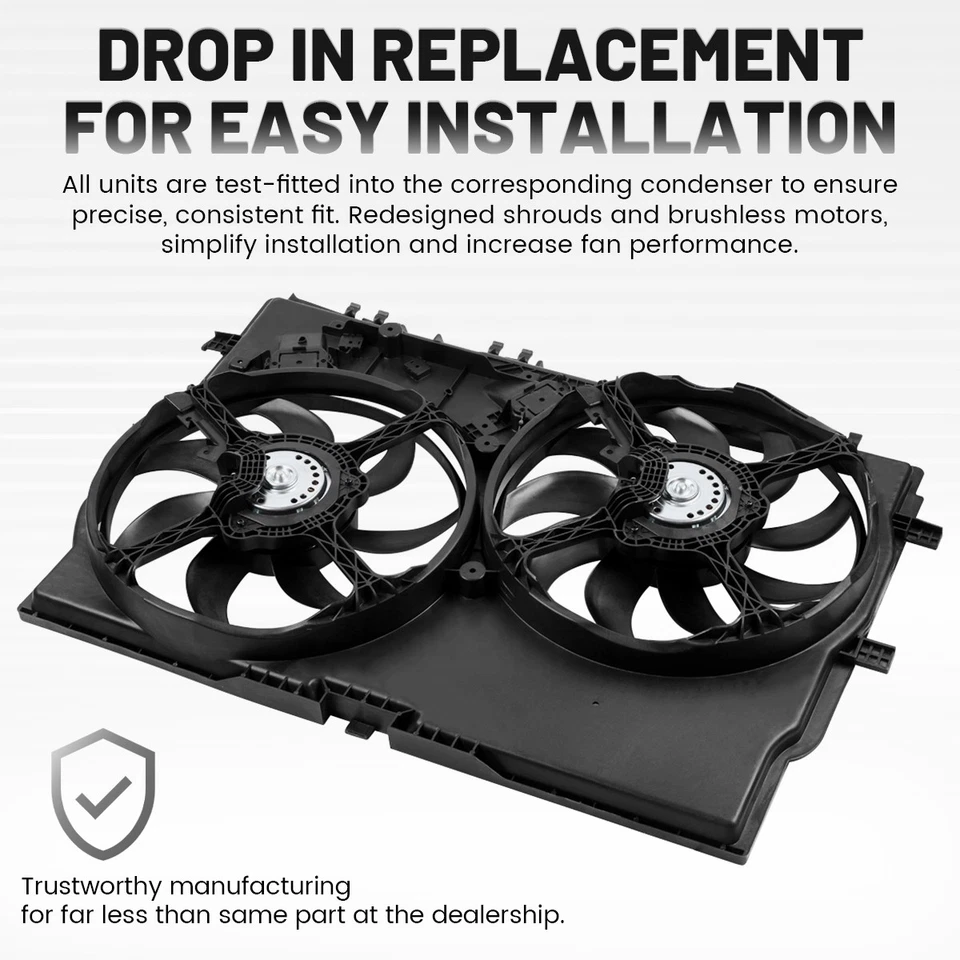 Radiator Cooling Fan Assembly for Ram ProMaster 1500 2500 3500 2014-2023 V6 3.6L - Image 3 of 4