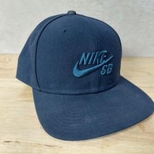 Nike SB Baseball Cap Hat Snap Back Blue Flat Bill Embroidered Skateboarding
