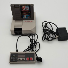Hyperkin Retron HD NES Console Grey with Super Mario Bros Duck Hunt Game Bundle