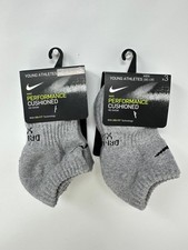 Nike Kids' 6-Pairs Young Athletes No-Show Socks Sz:5/6 7480 New B1 A35T 