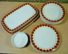 Melitta  Hamburg  Türme  Orange  Braun /  Konvolut / 13 Teile