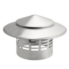 Top Caps New- Chimney Fireplace Cap Flue Cowl Hat 75-200mm Roof Metal Rain Cover
