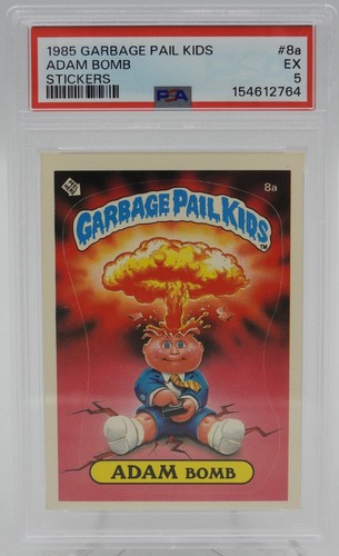 1985 Garbage Pail Kids Series 1 Adam Bomb Cheaters License Back #8a PSA 5