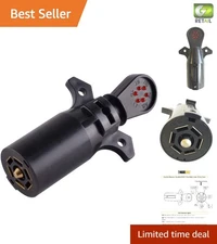 Compact 7-Way Blade Trailer Wiring Tester for Quick & Reliable Light Checks