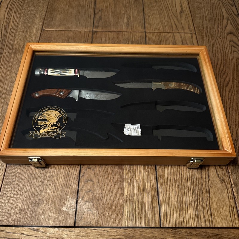 North American Hunting Club Hunting Legacy Blade Knife incomplete set /case