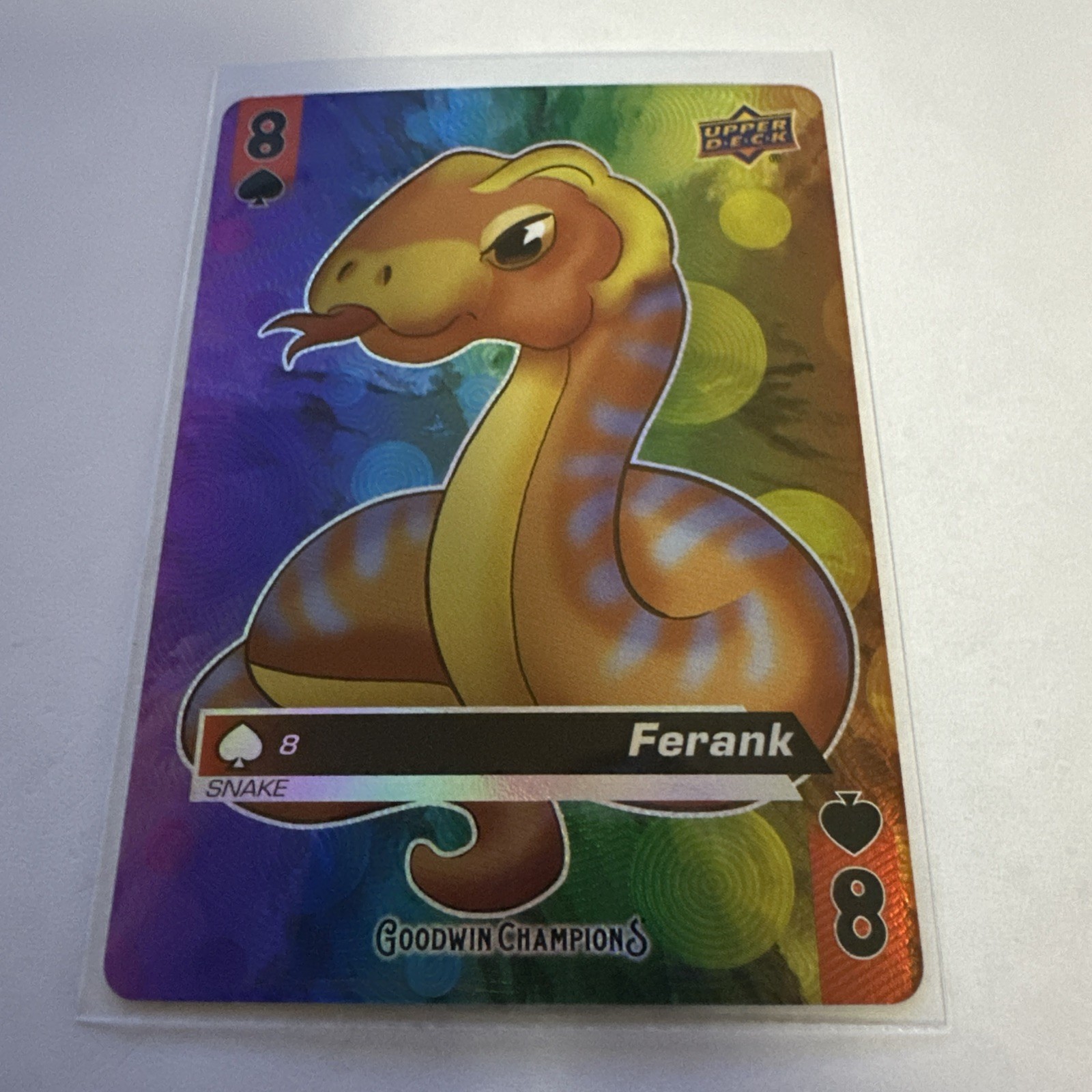 2021 Upper Deck Goodwin Champions #8 Spades Ferank Playing Cards Animation