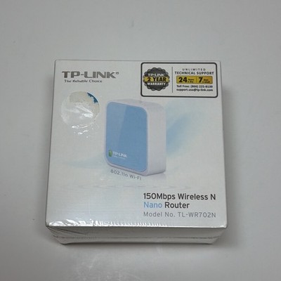TP-Link TL-WR702N 150 Mbps 1-Port 10/100 Wireless N Nano Router - (New, SEALED)