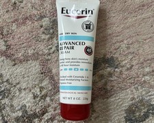 Eucerin Advanced Repair Cream for Very Dry Skin, Fragrance Free 8 Oz New