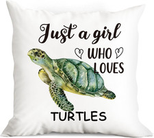 Turtle Pillow Covers 18X18, Turtle Turtles Decor Throw Pillow Cases, Sea Turtle