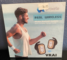 Proxelle "VRAI" Wireless Bluetooth Headset w/ Portable Charge Cradle