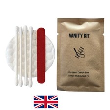 1000x Hotel Vanity Kit Cotton Buds & Pads & Nail File Airbnb Hotel Amenities Spa