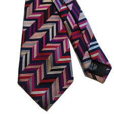 Duchamp Men's Tie All Silk Geometric Pattern 