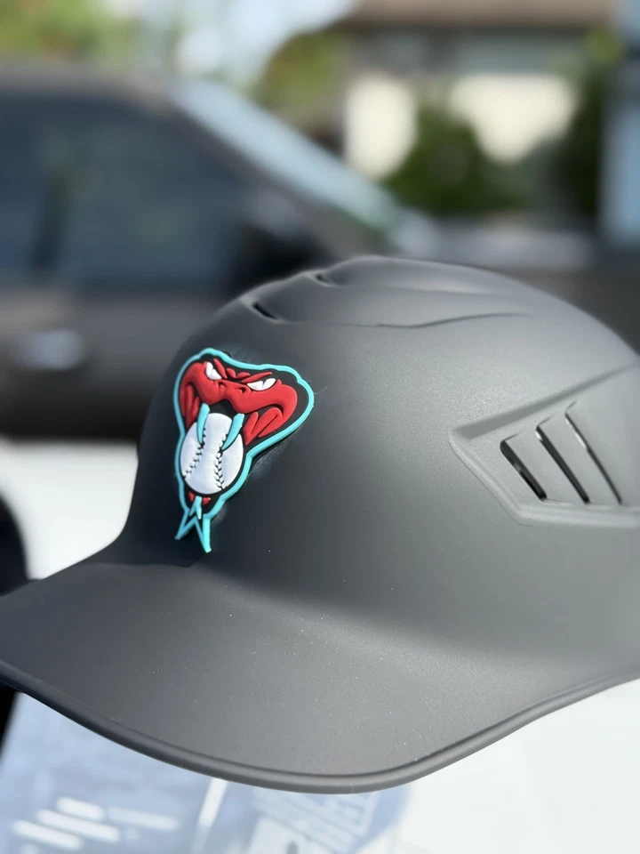 ARIZONA DIAMONDBACKS COACHES/CATCHER CUSTOM RAWLINGS COOLFLO BATTING HELMET - Image 4 of 4