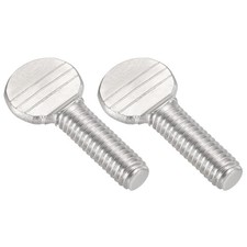 5/16"-18 x 1" 304 Stainless Steel Thumb Screws, 2Pcs Silver Racket Head
