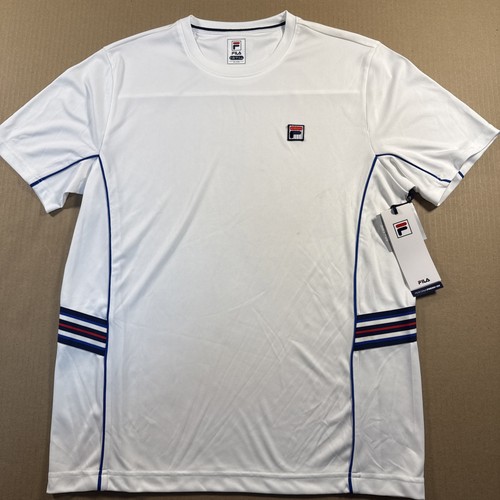 Fila Heritage Men’s White Medium Athletic Crew Shirt NWT