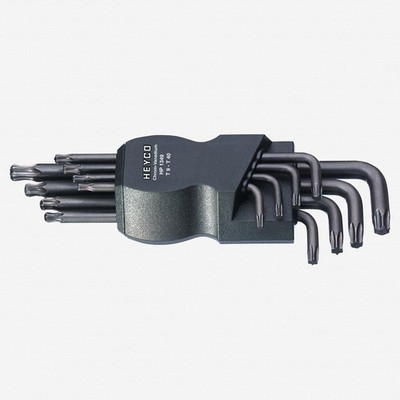 Heyco Short Arm Ball End Torx L-key Set in Clip, 8 Pieces