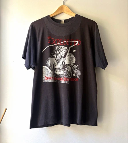 The Exploited Death Before Dishonour Tour 1980s vintage concert t-shirt, vintage, single stitch, B+ condition