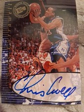 CHRIS CARRAWELL 2000 PRESS PASS AUTHENTICS ON CARD AUTOGRAPH ROOKIE CARD DUKE. rookie card picture