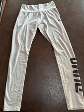Size M PUMA Leggings Athletic Gray Spell Out