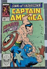 Captain America #365 (Marvel Comics Mid December 1989) vs Sub-Mariner VF/NM