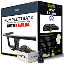Für VW Lupo Typ 6X1,6E1 Anhängerkupplung starr +eSatz 7pol uni 09.1998-07.2005