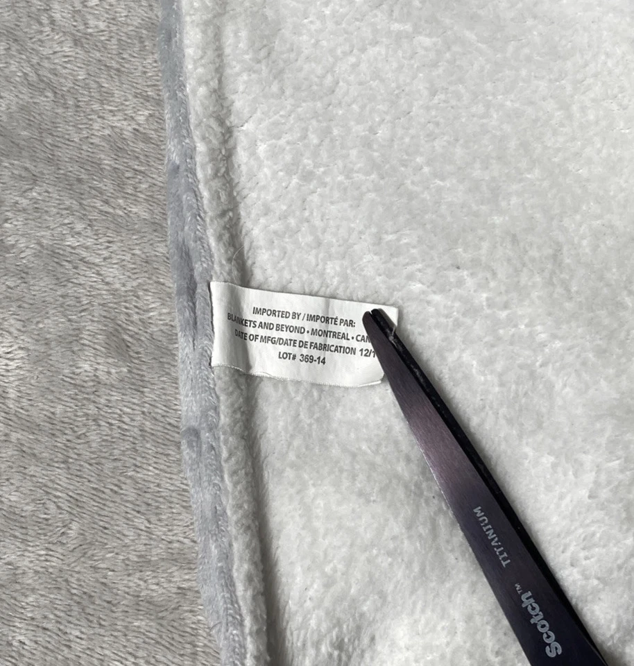 Blankets & Beyond Baby Blanket White Owl Gray Minky Dots Reversible Soft Lovey - Image 3 of 4