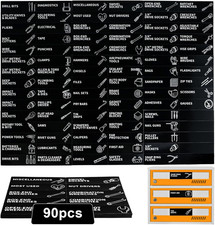 90 Pcs Tool Box Organizational Magnetic Labels For Tool Chest Drawers Cabinets