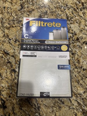 3M Filtrete Size C Filter True HEPA Filtration #1150098 Single Filter NEW