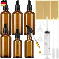 Pipettenflasche 50Ml 100Ml, 6 StüCk Braunglas FläSchchen Mit Pipette Und T